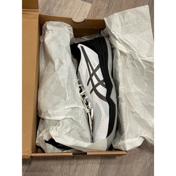 ASICS Men's 11 M UPCOURT™ 5 Volleyball Court Shoe in White/Gunmetal 10.5 - Picture 8 of 9